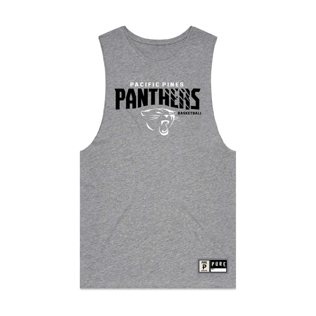 Pacific Pines Panthers Tank - Grey Marle