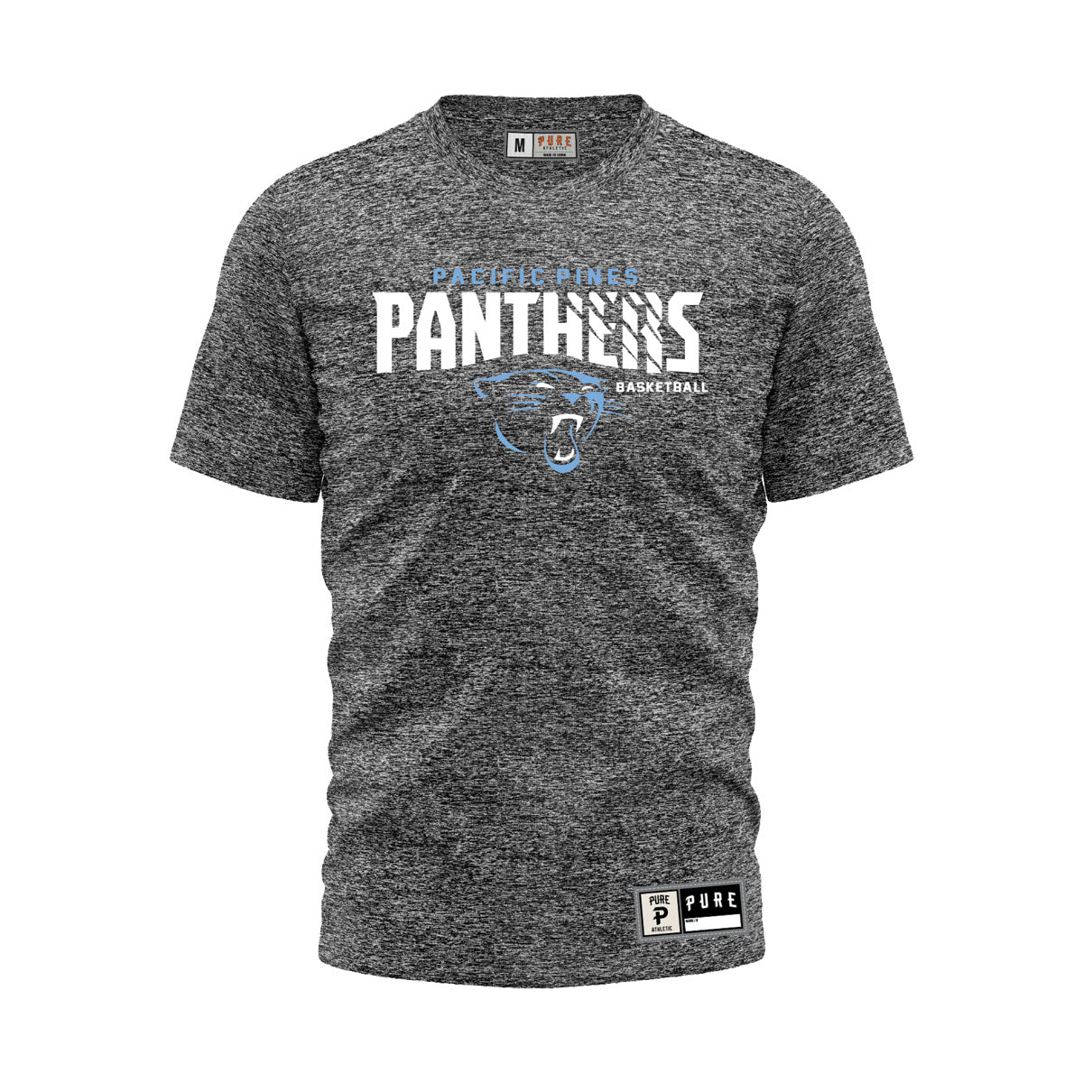 Pacific Pines Panthers Dry Fit Pro Tee - Black Marle | Pure Athletic ...