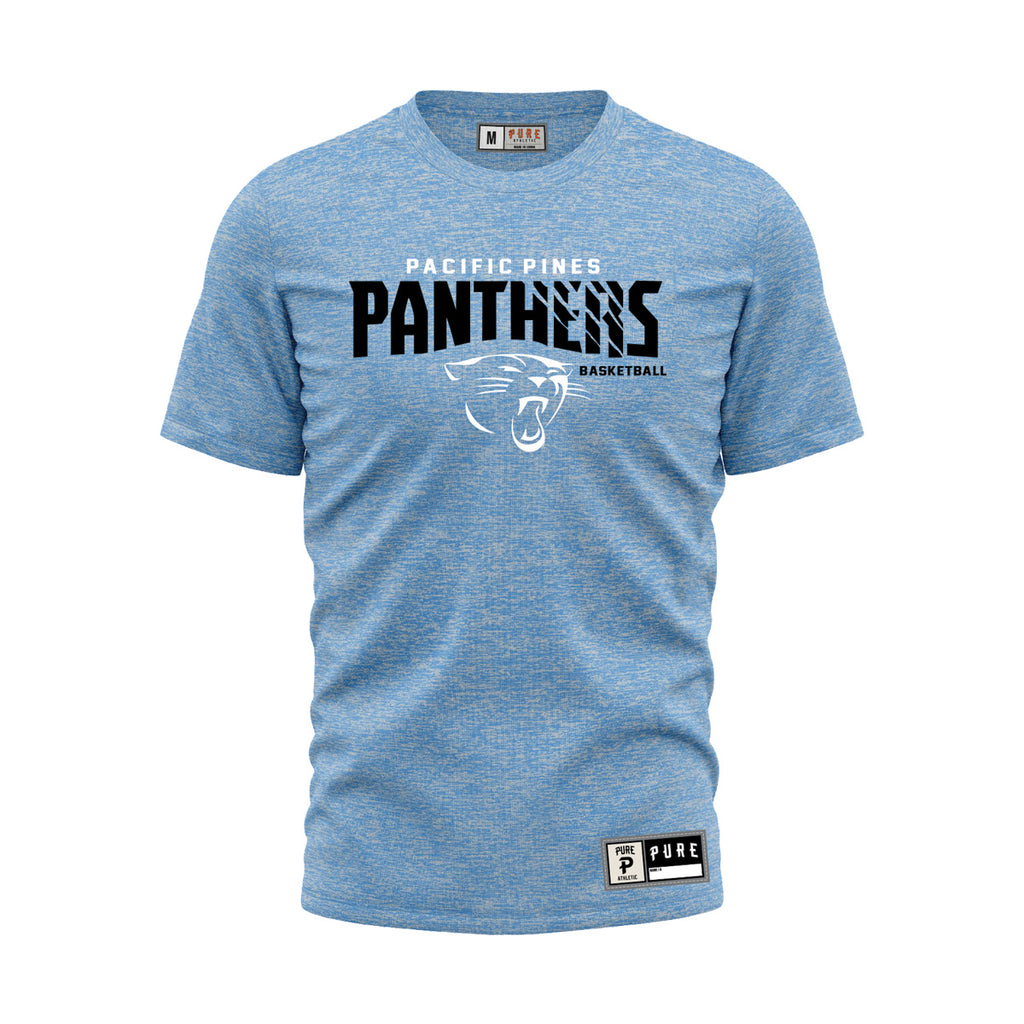 Pacific Pines Panthers Dry Fit Pro Tee - Light Blue Marle