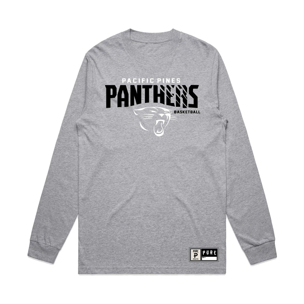 Pacific Pines Panthers LS Tee - Grey Marle