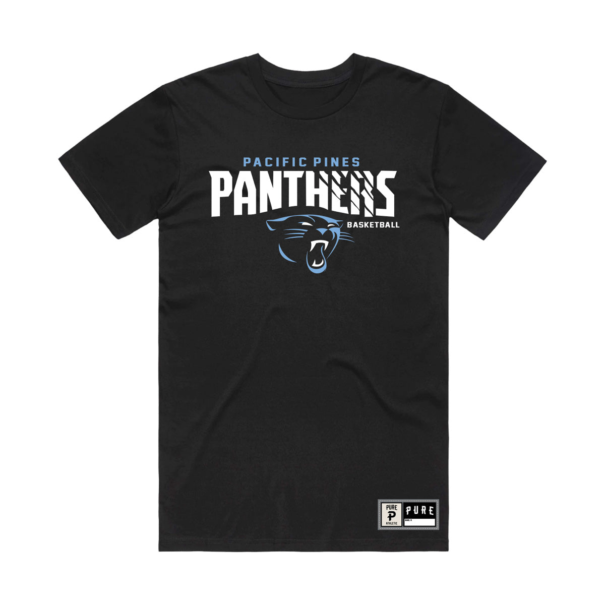 Pacific Pines Panthers Tee - Black | Pure Athletic Australia