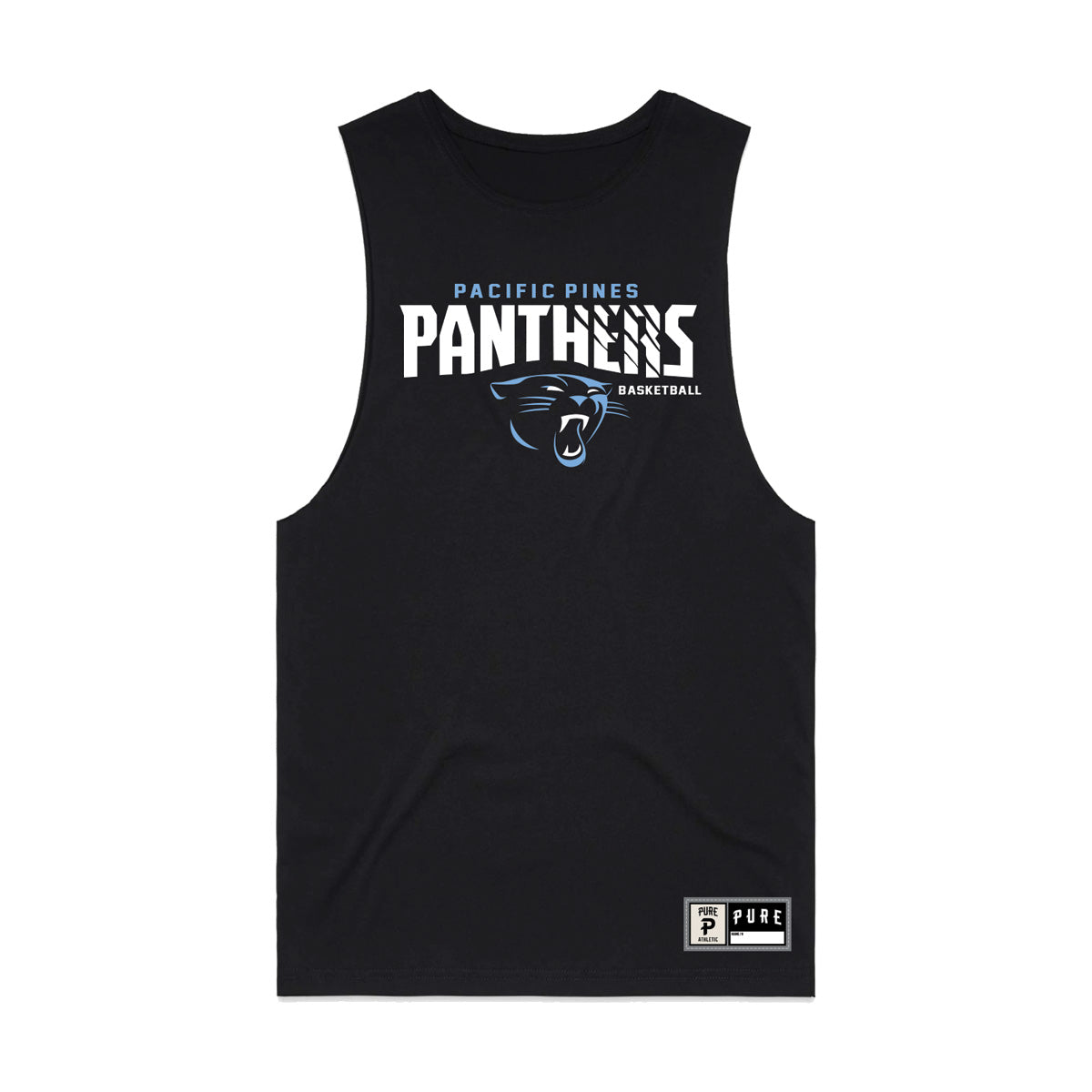 Pacific Pines Panthers Tank - Black | Pure Athletic Australia